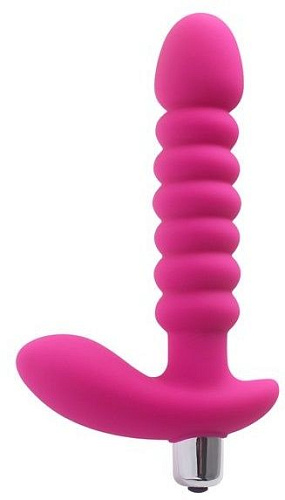 Розовый анальный рельефный вибростимулятор Howells 188011pink (17 см)