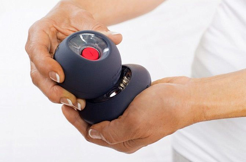 Серый магнитно-левитационный пульсатор с широким диапазоном вибрации + 2 дополнительные насадки Revel Body SOL RB-302EURB-421