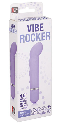 Фиолетовый мини-вибратор с загнутым кончиком Dream Toys NEON VIBE ROCKER PURPLE 20545 (10,2 см)