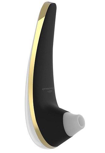 Чёрно-белый бесконтактный стимулятор клитора Womanizer +size 0588628