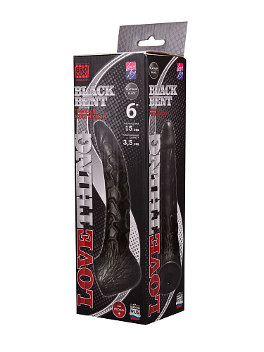 Чёрная насадка Harness LOVETOY (А-Полимер) Black Bent 132304 (15 см)