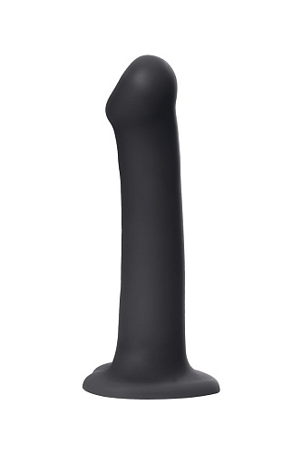 Чёрный фаллос на присоске Strap-on-me Silicone Bendable Dildo L 6013151 (19 см)