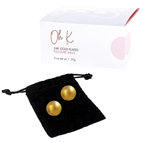 Вагинальные шарики с золотым покрытием CG 24К GOLD PLATED PLEASURE BALLS CGC7002-00