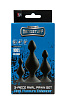 Набор из 3 чёрных анальных силиконовых втулок Dream Toys MENZSTUFF 3-PIECE ANAL PAWN SET 21283