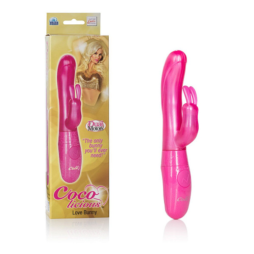 Розовый вибромассажёр California Exotic Novelties Love Bunny Vibes SE-2933-10-3 (22 см)