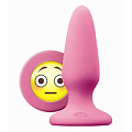 Розовая силиконовая пробка среднего размера NS Novelties Emoji OMG NSN-0513-34 (10,2 см)