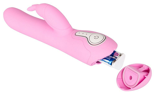 Нежно-розовый вибратор с клиторальным отростком Orion The Intelligent Rabbit 0591386 (22,3 см)