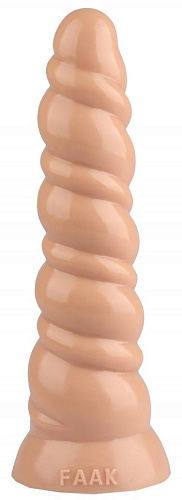 Телесная витая анальная втулка Сумерки богов 1016-72 BX DD (25 см)