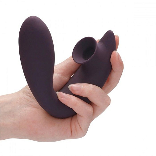 Фиолетовый вибратор для G-точки с бесконтактной клиторальной стимуляцией Irresistible Desirable IRR005PUR