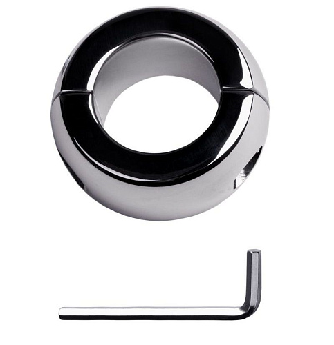 Металлический, серебристый утяжелитель на мошонку ToyFa 717145