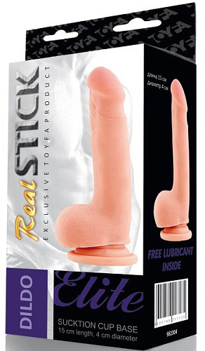 Телесный реалистик на присоске ToyFa 982004 (15 см)