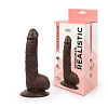 Реалистичный фаллоимитатор коричневого цвета Bior toys Erowoman ER-30056-1