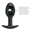 Анальный стимулятор с ограничительным основанием в чёрном цвете Baile BI-040033-0801 (8,4 см)
