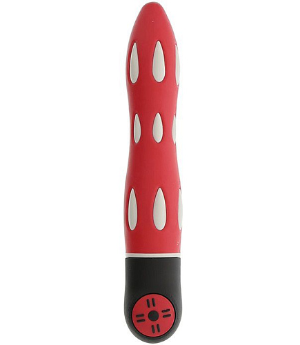 Красный силиконовый вибратор Seven Creations Pure Vibes 05-141RD (17,8 см)