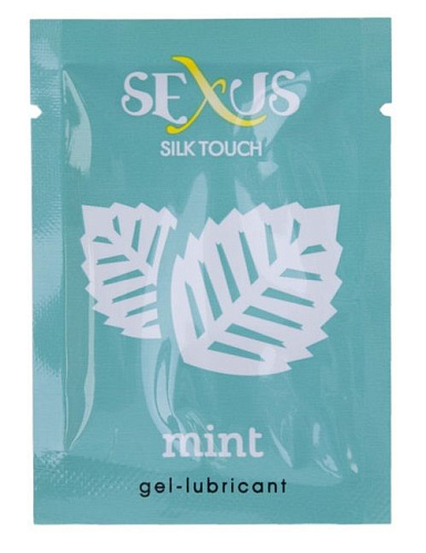 Набор из 50 пробников увлажняющей гель-смазки с ароматом мяты Sexus Lubricant Silk Touch Mint 817014 (50 шт × 6 мл)