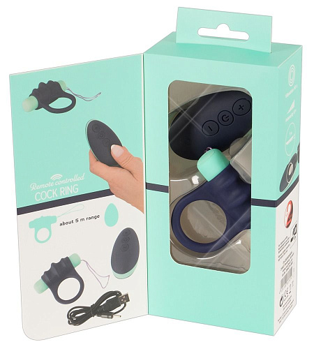 Темно-фиолетовое эрекционное кольцо с вибропулей и пультом ДУ Orion 05952760000