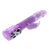 Фиолетовый вибромассажёр со стимулятором клитора и вращающейся головкой Baile BW-020535R-0603 (29 см)