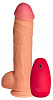 Телесный реалистичный вибратор с пультом Сумерки богов №75 3204-75 BX DD (23,5 см)