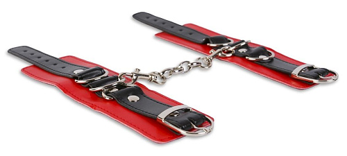 Красно-черные фиксаторы с глянцевой поверхностью Пикантные штучки DP140