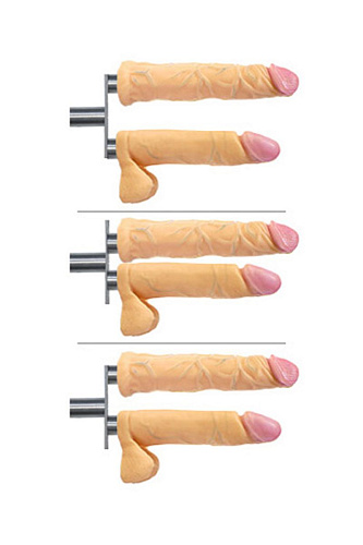 Серебристый двойной адаптер для фаллоимитаторов LoveMachines FMA0108