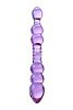 Двусторонний стеклянный фаллос-ёлочка фиолетового цвета Sexus 912072