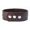 Коричневый кожаный ошейник с кольцом БДСМ арсенал 55015