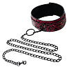 Чёрно-красный ошейник из материала с 3d-принтом ToyFa 703030