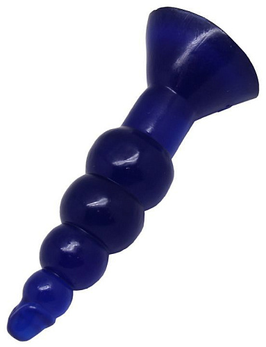 Синяя анальная ёлочка Eroticon 30161 (17 см)