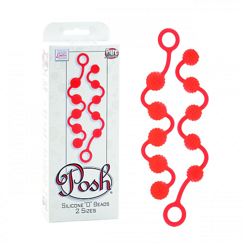 Набор оранжевых анальных цепочек California Exotic Novelties Posh Silicone O Beads SE-1322-30-3