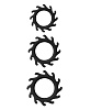 Набор из 3 чёрных эрекционных колец Dream Toys MENZSTUFF BUZZ SAW COCK RING SET 21139