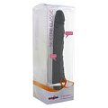 Чёрный силиконовый вибратор Seven Creations CLASSIC SLIM V010B1X033B1SC (21 см)
