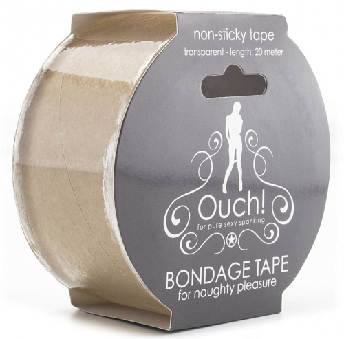 Прозрачная скотч-лента для бондажа Shots Media BV Bondage Tape OUBT001TRA (20 м)