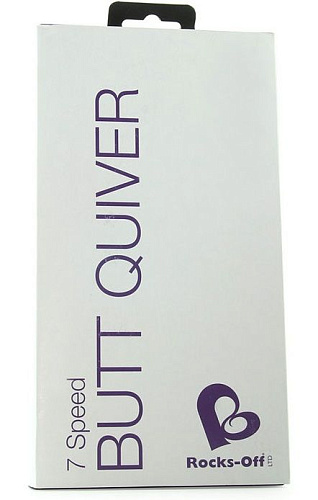 Анальная чёрная пробка с вибрацией Rocks-Off Butt Quiver 7BTQBLK (13 см)