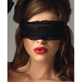Чёрная повязка на глаза с кружевными оборочками Me Seduce OP005