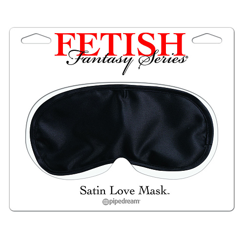Чёрная сатиновая маска Pipedream Satin Love Mask PD3903-23