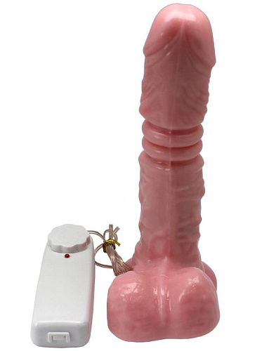 Телесный фрикционный вибратор Eroticon DILDO REALISTIC 30501-1 (18 см)