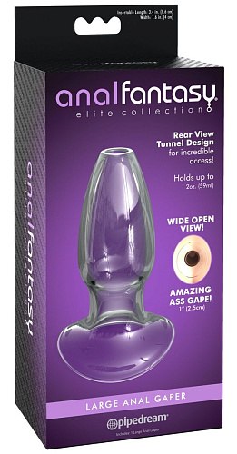 Прозрачный анальный плаг с туннелем Pipedream Large Anal Gaper PD4789-20