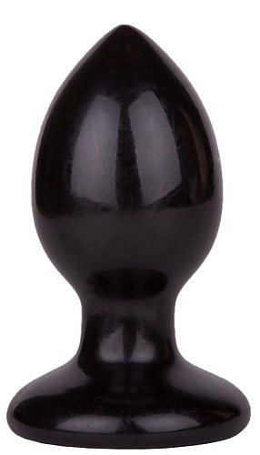 Чёрный анальный плаг LOVETOY (А-Полимер) Glide M 420703 (10,3 см)