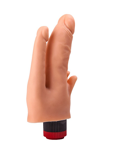 Двойной анально-вагинальный гелевый вибратор телесного цвета LOVETOY (А-Полимер) 114900 (17 см)