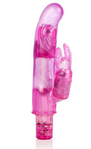 Розовый вибромассажер California Exotic Novelties 10-Function Bendie Bounding Bunny Vibes SE-0638-10-2 (22,8 см)