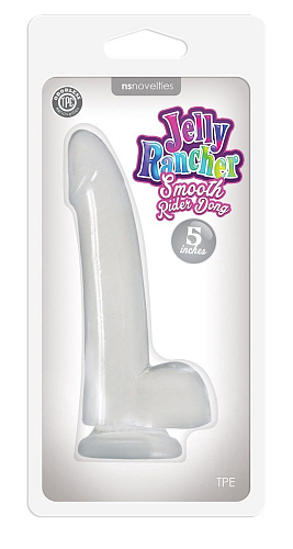 Прозрачный фаллоимитатор на присоске NS Novelties Jelly Rancher 5 Smooth Rider Dong NSN-0455-11 (15 см)