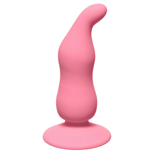 Розовая анальная пробка Lola toys Waved Anal Plug Pink 4104-01Lola (11 см)
