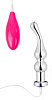 Серебристый анальный вибромассажёр с 7 режимами Bior toys NTU-80476 (15 см)