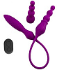 Фиолетовый двухсторонний вибромассажёр Adrien Lastic Two X 10873