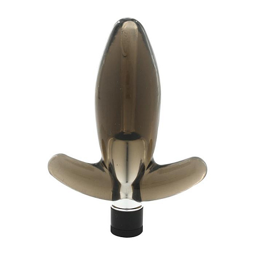 Дымчатая анальная пробка с вибрацией Seven Creations But EZ Plug Black 14-62SMKSC (11 см)