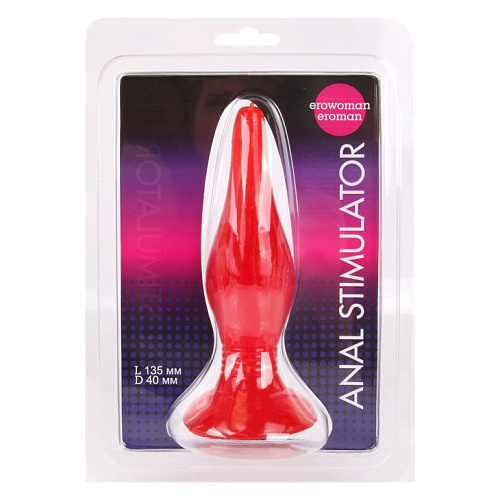 Красная анальная втулка Bior toys EE-10017-3 (15 см)