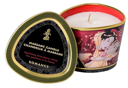 Массажная свеча с ароматом клубничного вина Shunga Sparkling Strawberry Wine 4508