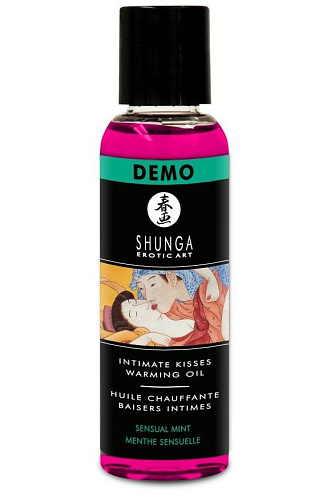 Тестер возбуждающего массажного масла с ароматом мяты Shunga 12005 (60 мл)