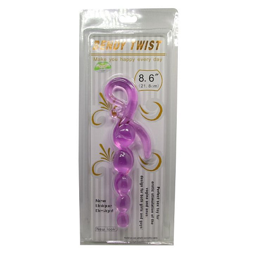 Розовый анальный стимулятор-цепочка Baile BI-040004-0101S (22 см)