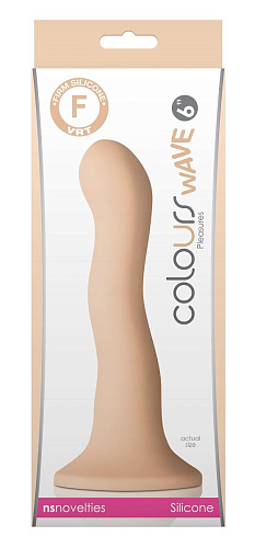 Телесный волнистый фаллоимитатор NS Novelties Colours Wave 6 Dildo NSN-0409-11